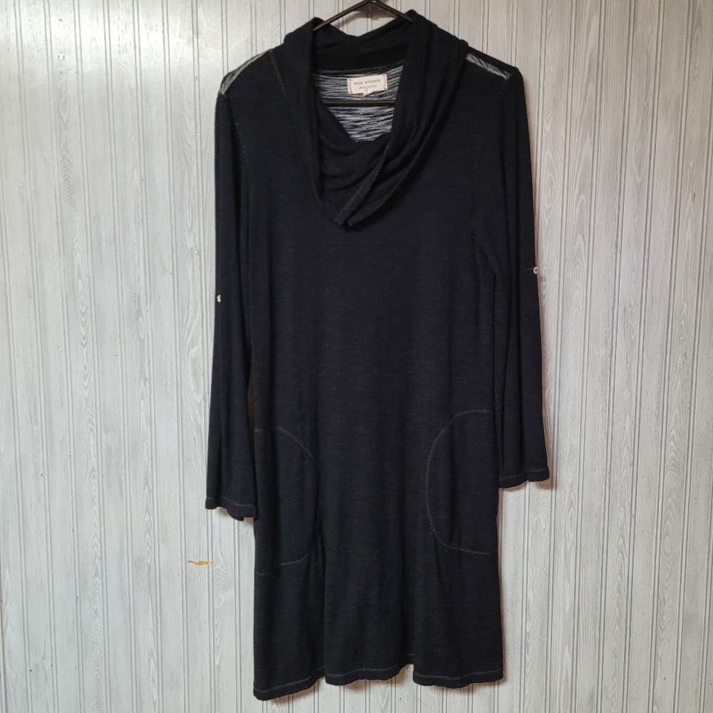 Max Studio Weekend Black Cowl Neck Dress Size S